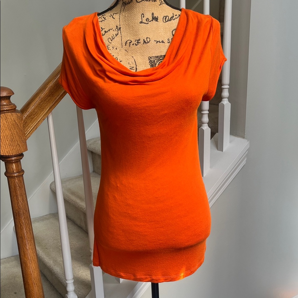 EUC Banana Republic Orange Cowl Neck Top
